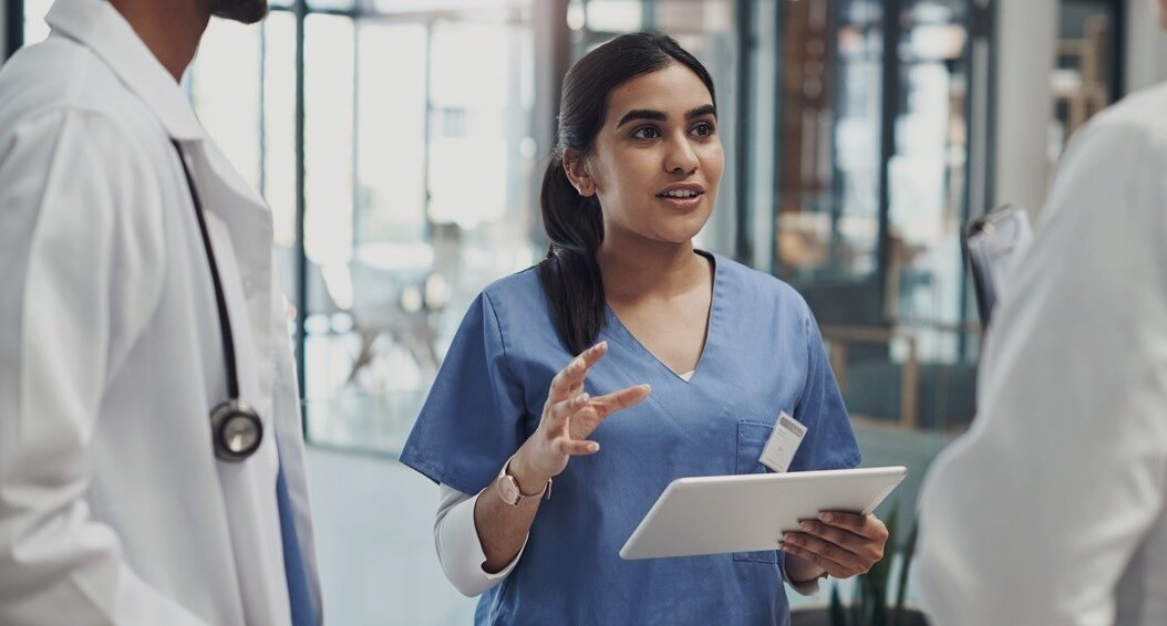 Nurse with doctors